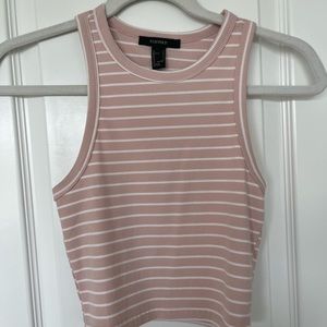 Forever 21 stripped light pink tank